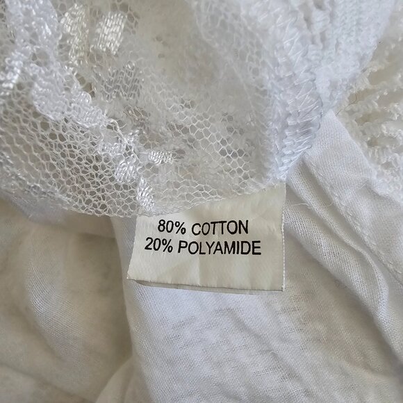 Marilu Lace Floral Embroidered Beaded Sleeveless Blouse Tank Top S White - Picture 8 of 8